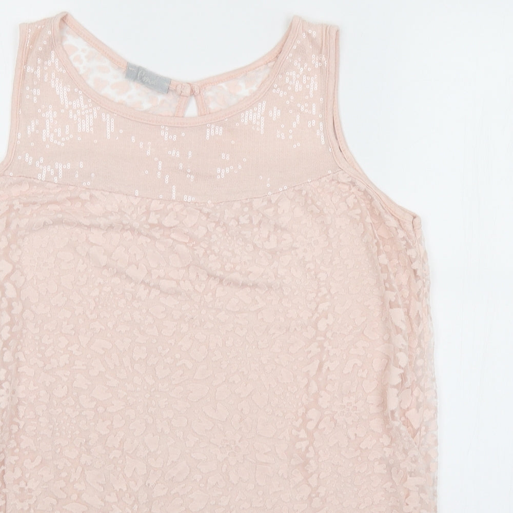 Womens UK Size  Preworn Pink Basic Tank