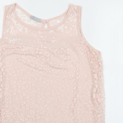 Womens UK Size  Preworn Pink Basic Tank