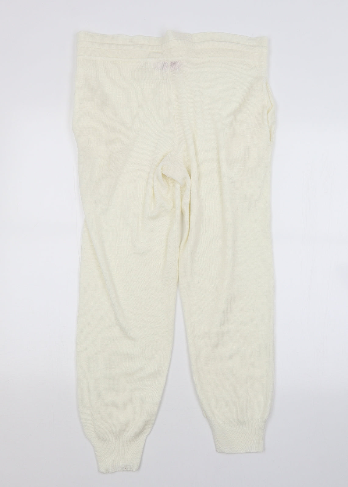 MISSAP Womens White   Sweatpants Trousers Size 12 L27 in