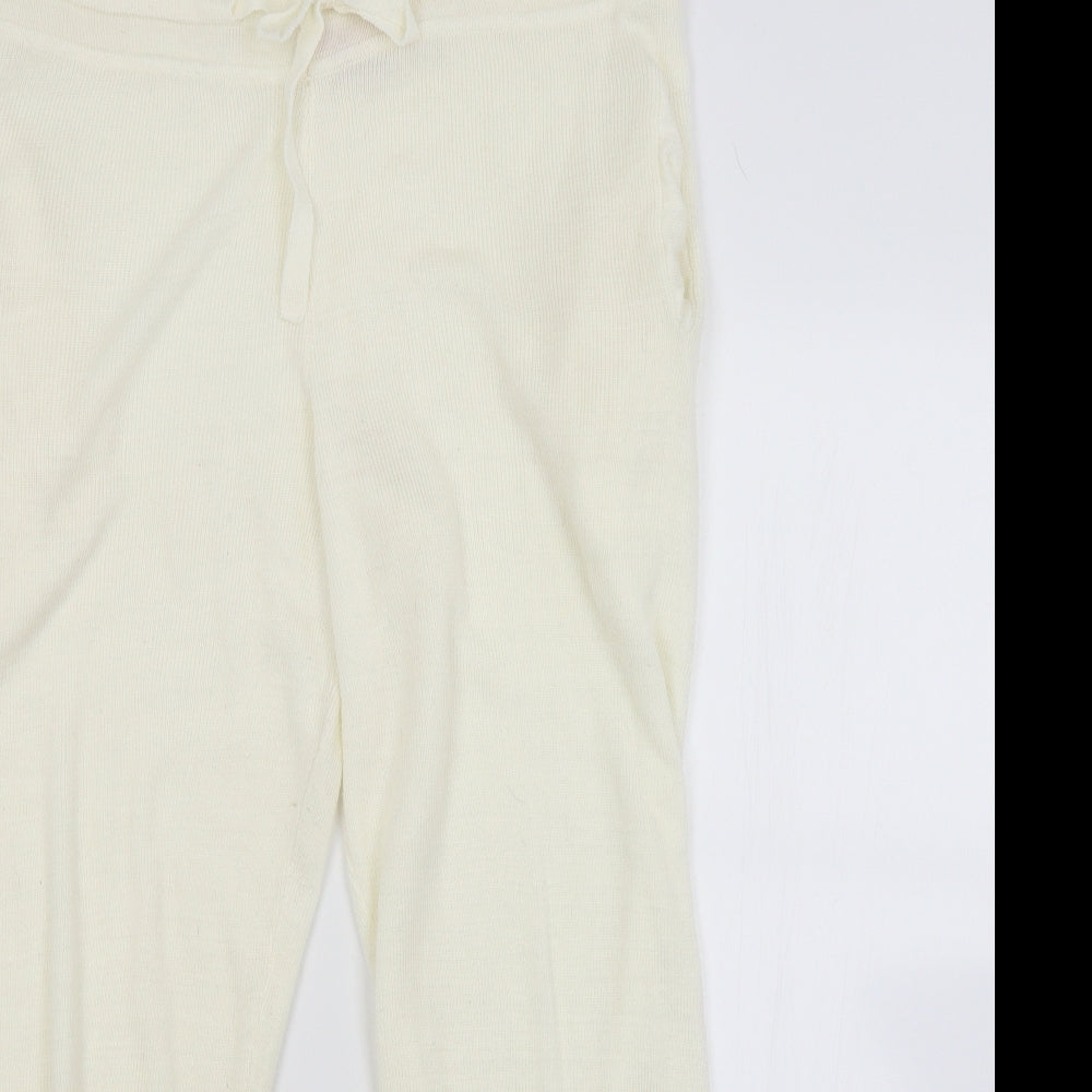MISSAP Womens White   Sweatpants Trousers Size 12 L27 in
