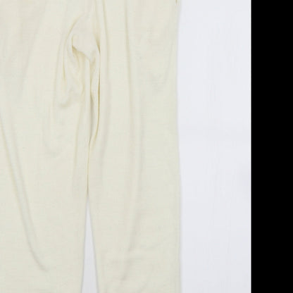 MISSAP Womens White   Sweatpants Trousers Size 12 L27 in