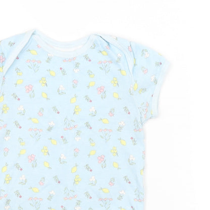Primark Baby Blue Floral  Babygrow One-Piece Size 18-24 Months