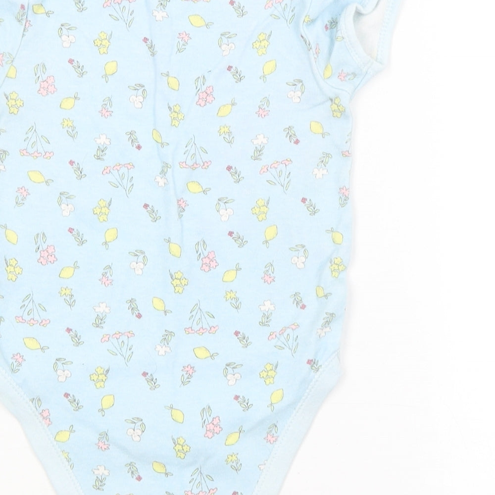 Primark Baby Blue Floral  Babygrow One-Piece Size 18-24 Months