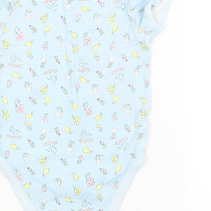 Primark Baby Blue Floral  Babygrow One-Piece Size 18-24 Months