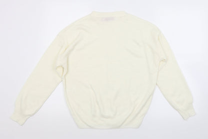 MISSAP Womens White   Pullover Jumper Size 12