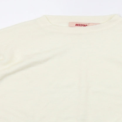 MISSAP Womens White   Pullover Jumper Size 12