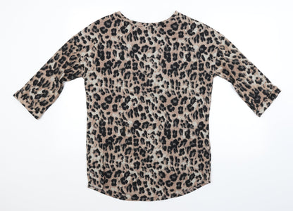 F&F Womens Multicoloured Animal Print  Pullover Jumper Size 10