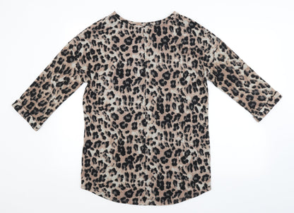 F&F Womens Multicoloured Animal Print  Pullover Jumper Size 10