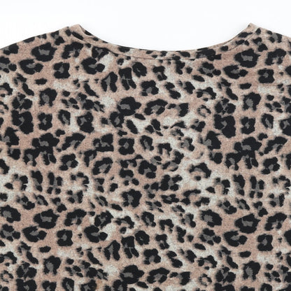 F&F Womens Multicoloured Animal Print  Pullover Jumper Size 10