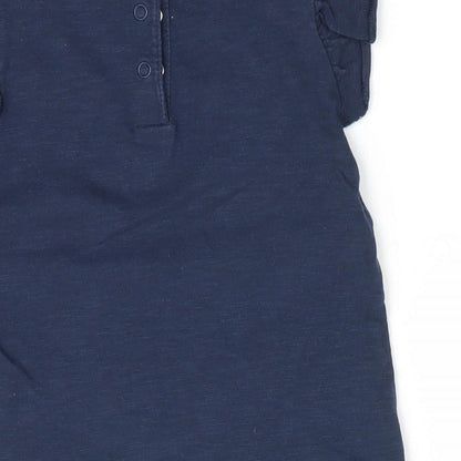 Florence and Fred Girls Blue Floral  Basic Casual Size 12-18 Months  - Lace details
