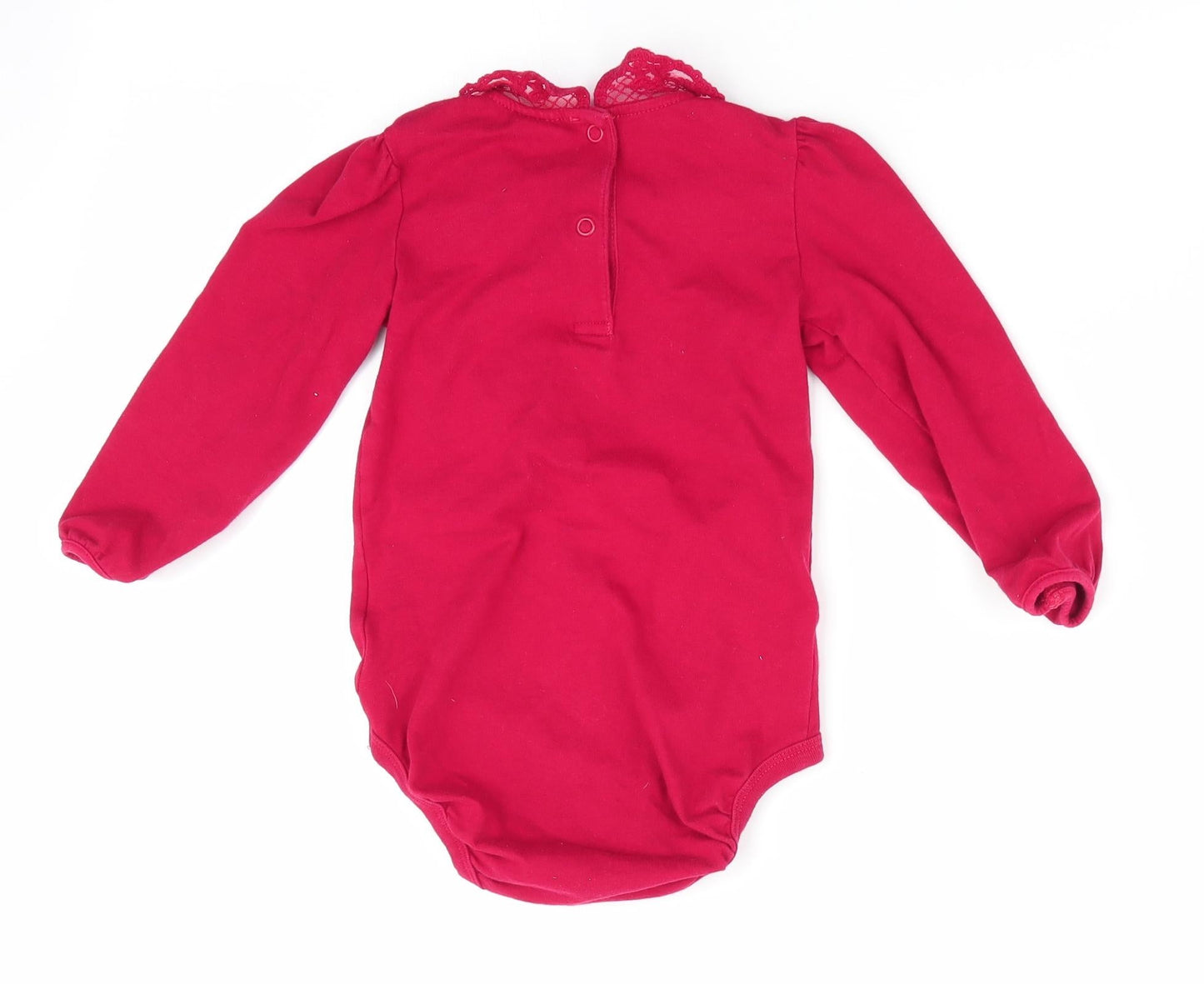 H&M Girls Red   Leotard One-Piece Size 18 Months  - Lace Trim