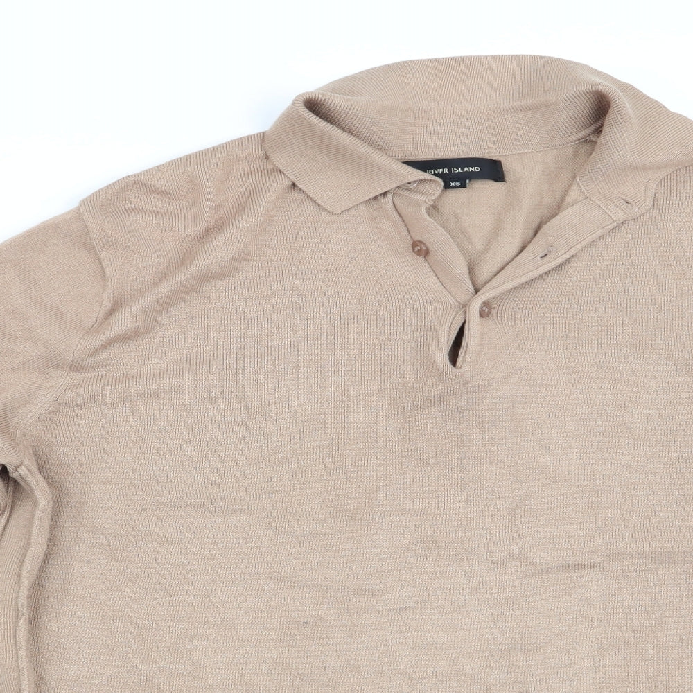 River Island Mens Beige   Pullover Jumper Size XS