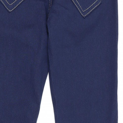 Qian Se Yu Womens Blue   Straight Jeans Size 2XL L28 in