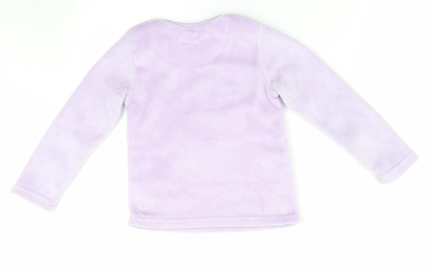 Primark Girls Purple Animal Print   Pyjama Top Size 7-8 Years  - Rabbit on the Moon
