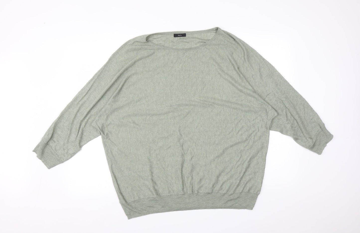 Womens UK Size  M&Co Green Basic T-Shirt