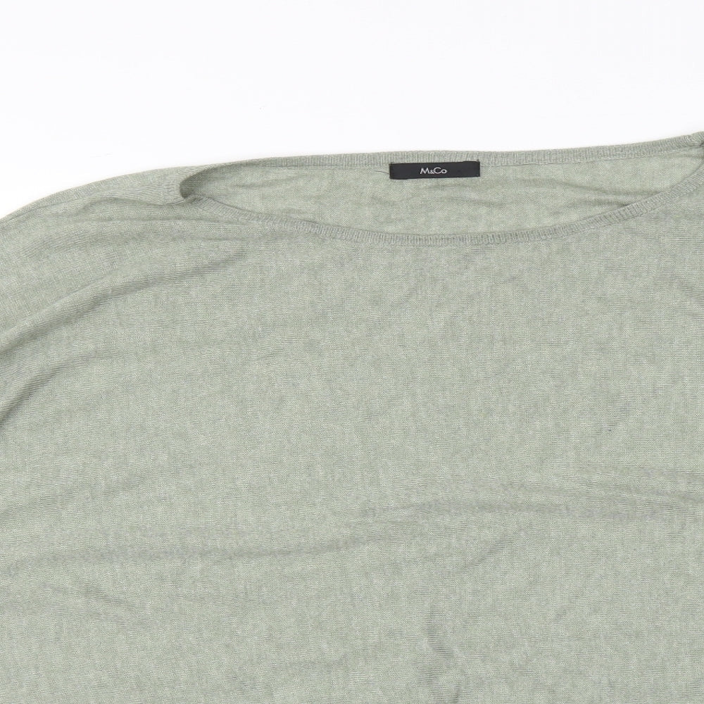 Womens UK Size  M&Co Green Basic T-Shirt