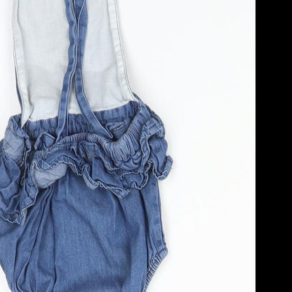 Matalan Girls Blue   Dungaree One-Piece Size 12-18 Months