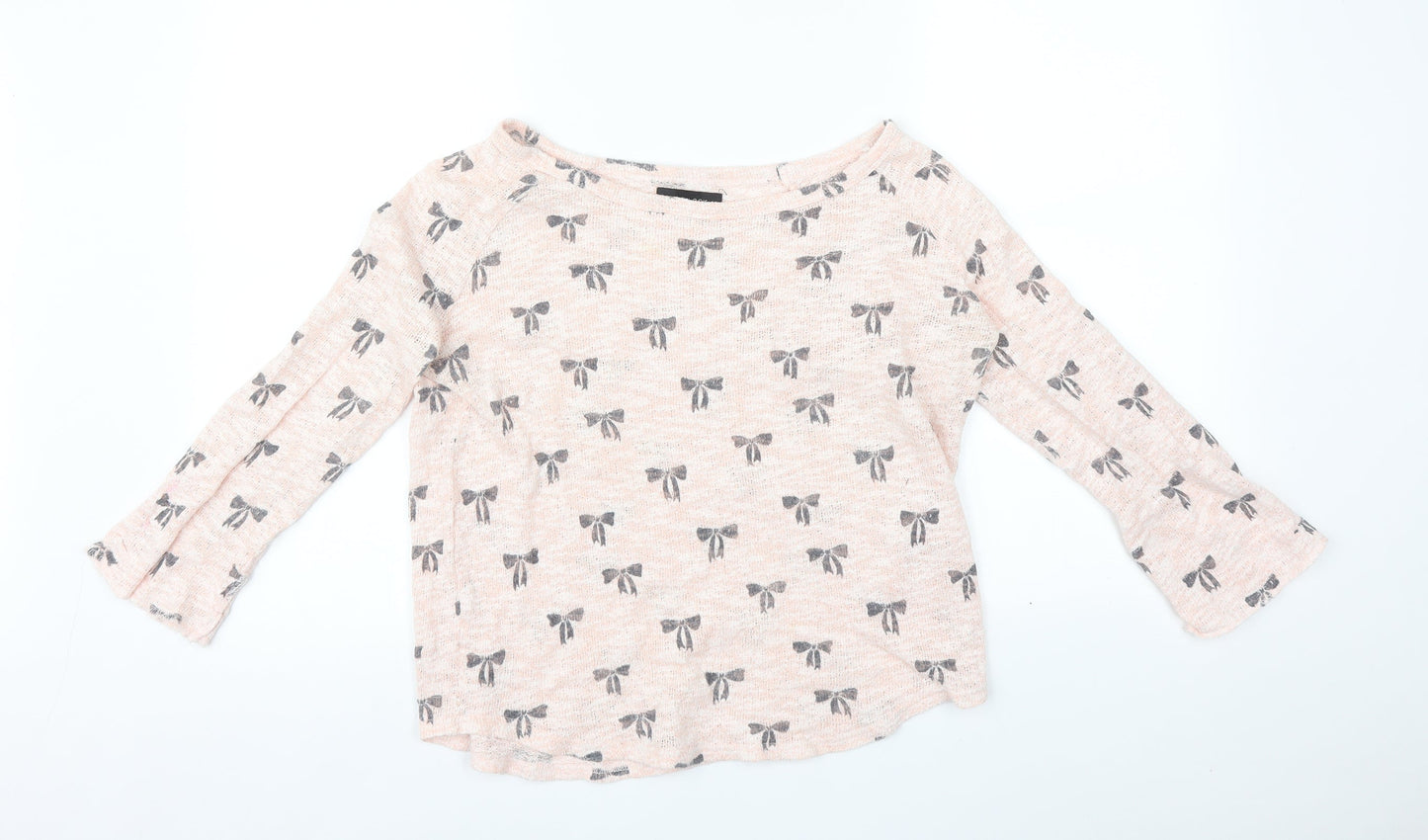 New Look Womens Pink Geometric  Basic T-Shirt