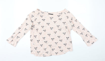 New Look Womens Pink Geometric  Basic T-Shirt