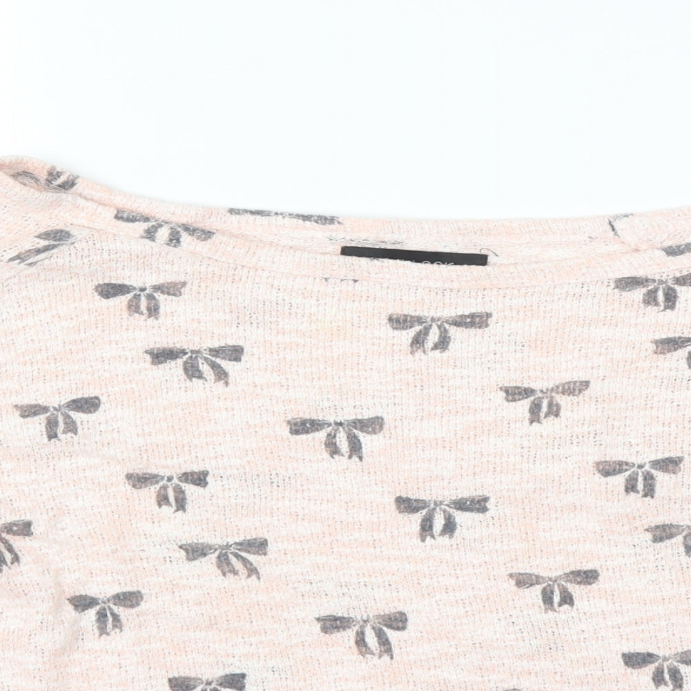 New Look Womens Pink Geometric  Basic T-Shirt