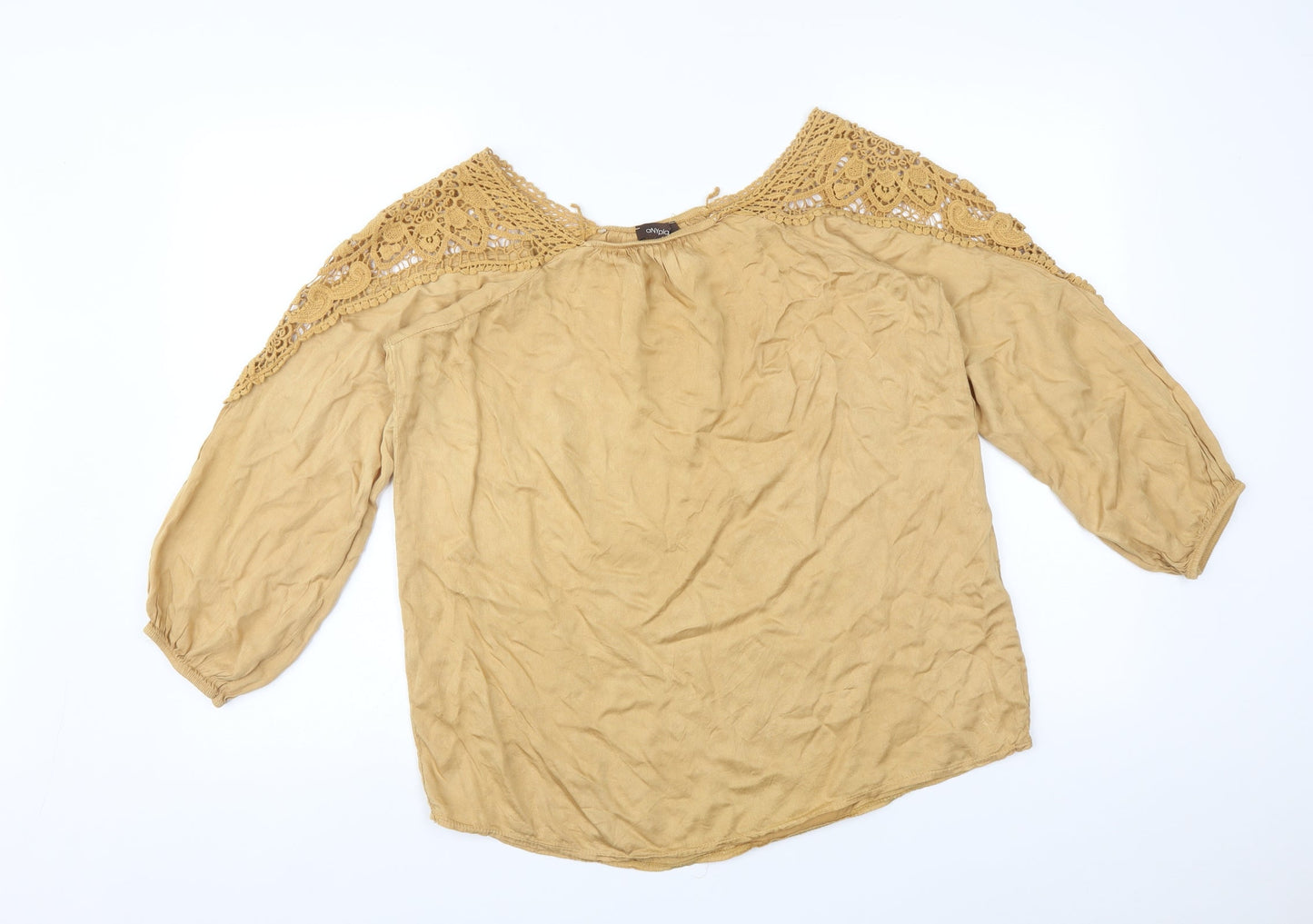 ANYPLACE Womens Gold   Basic T-Shirt Size M
