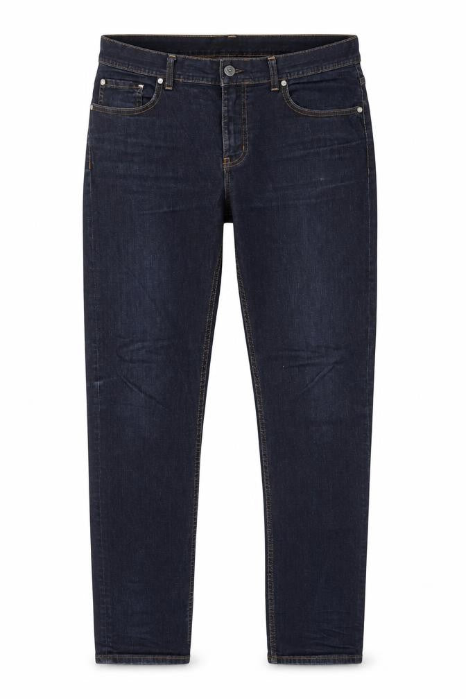 Front view of NINETEEN women’s blue straight jeans, size UK 36, in, 31-inch leg