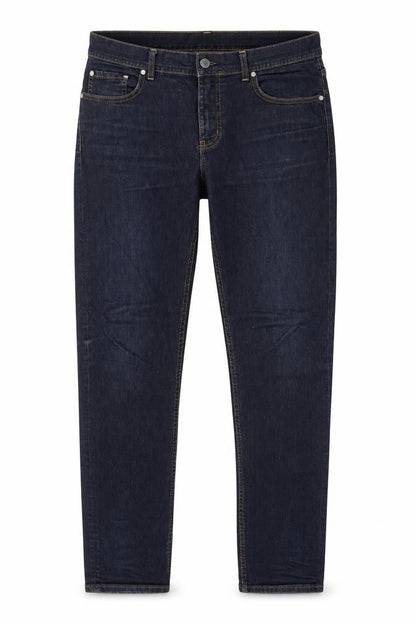 Front view of NINETEEN women’s blue straight jeans, size UK 36, in, 31-inch leg