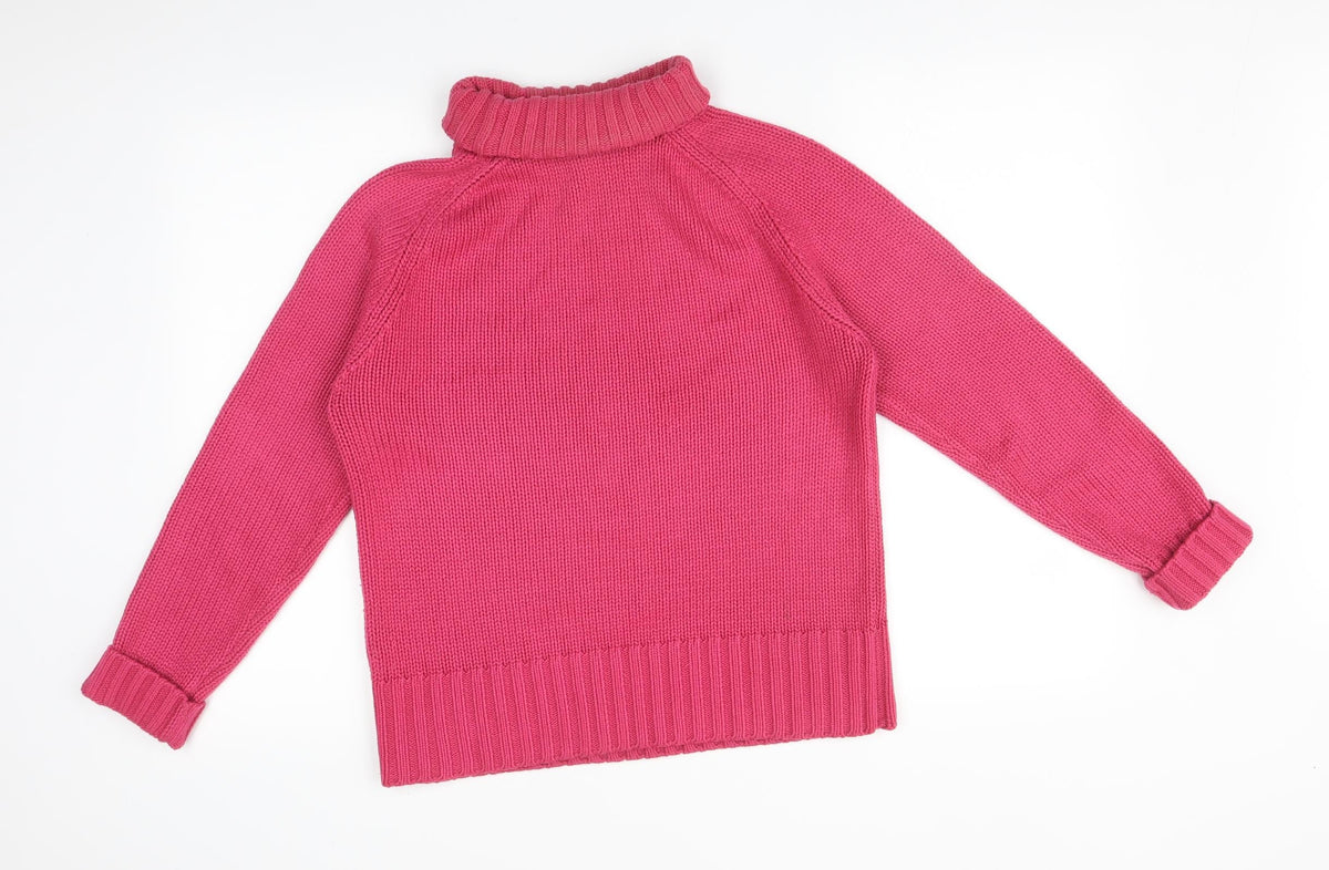 Back view of BHS women’s pink pullover sweatshirt, size UK 12