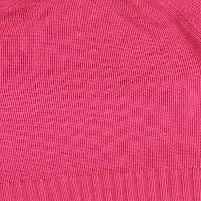 Brand and care label for BHS women’s pink pullover sweatshirt, size UK 12