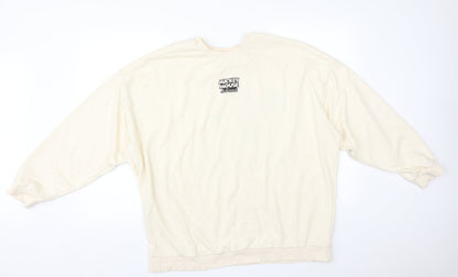 George Womens White   Pullover Sweatshirt Size L