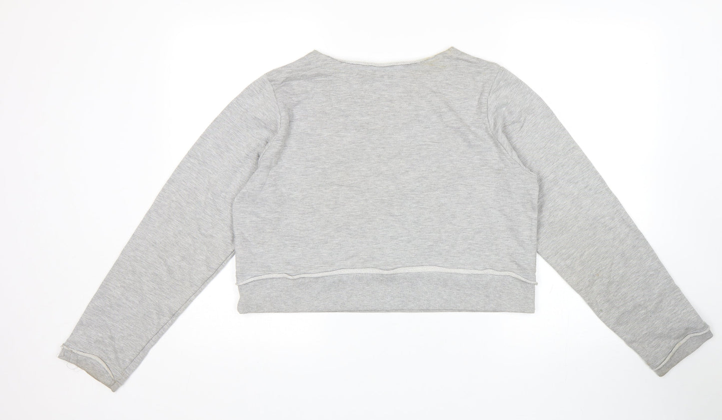 Reebok Womens Grey   Pullover Sweatshirt Size 14  - Cropped