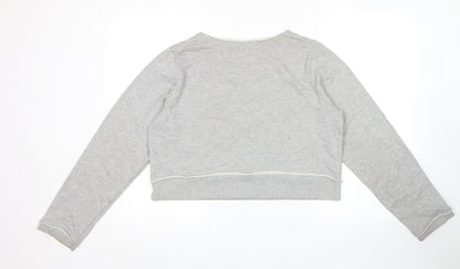 Reebok Womens Grey   Pullover Sweatshirt Size 14  - Cropped