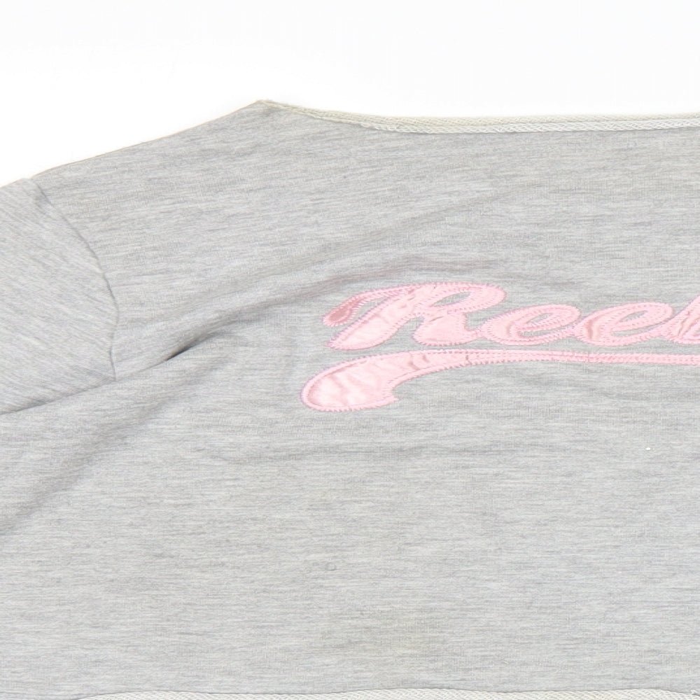 Reebok Womens Grey   Pullover Sweatshirt Size 14  - Cropped