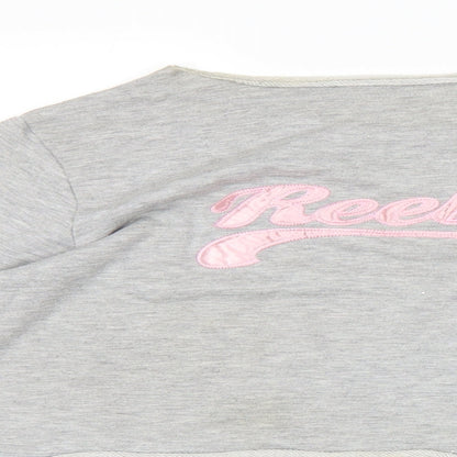 Reebok Womens Grey   Pullover Sweatshirt Size 14  - Cropped