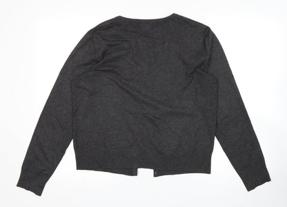 Cable & Gauge Womens Gold Floral  Cardigan Jumper Size M