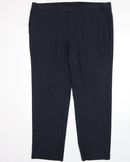 Womens UK Size 42 M&S Regular Fit  Blue Trousers