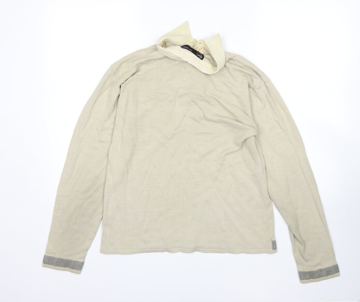 Back view of Tony Cooper women’s beige basic polo, size L