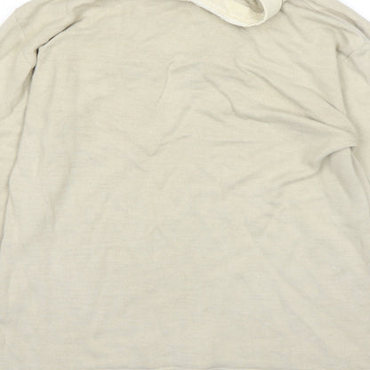 Brand and care label for Tony Cooper women’s beige basic polo, size L
