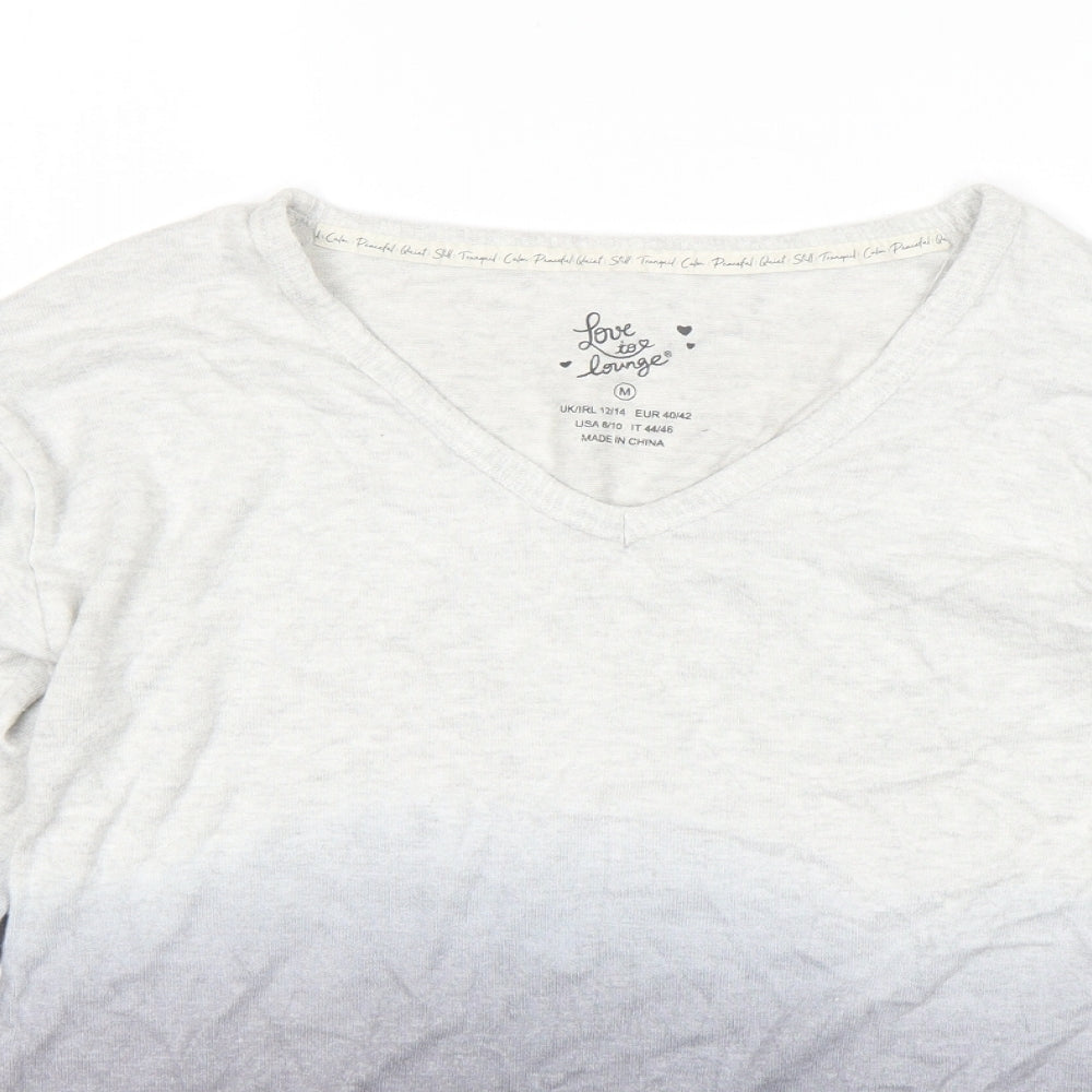 Close-up detail of Primark women’s grey top pyjama top, size M