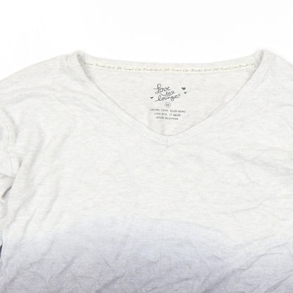 Close-up detail of Primark women’s grey top pyjama top, size M
