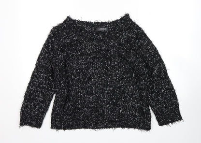 Womens UK Size 16 Limited Collection Black Pullover Jumper
