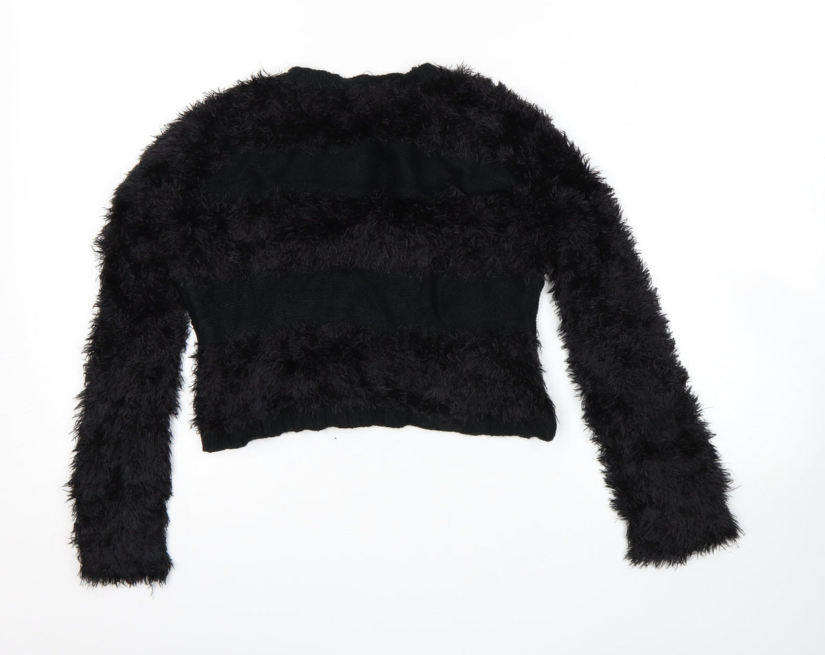 Back view of M&Co girls’ black jumper, size 13, years