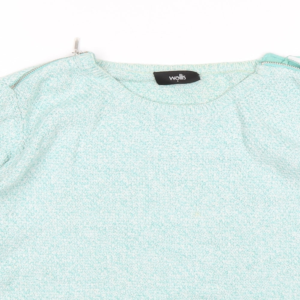 Womens UK Size S Wallis Green Pullover Jumper