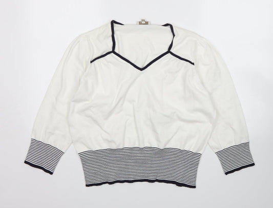 CC Womens Multicoloured Striped  Pullover Jumper Size XL