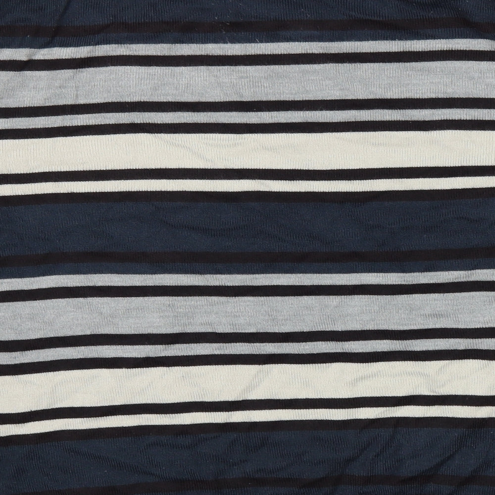 Brand and care label for Brooker women’s multicoloured striped jumper, size XL