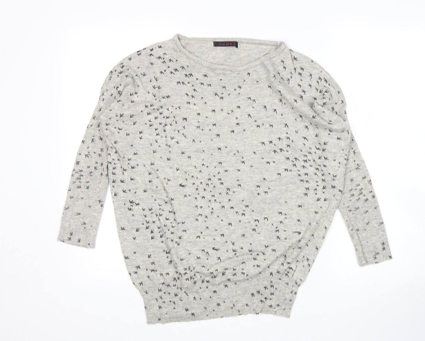 Womens UK Size S Tenki Grey Pullover Jumper