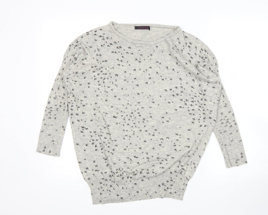 Womens UK Size S Tenki Grey Pullover Jumper