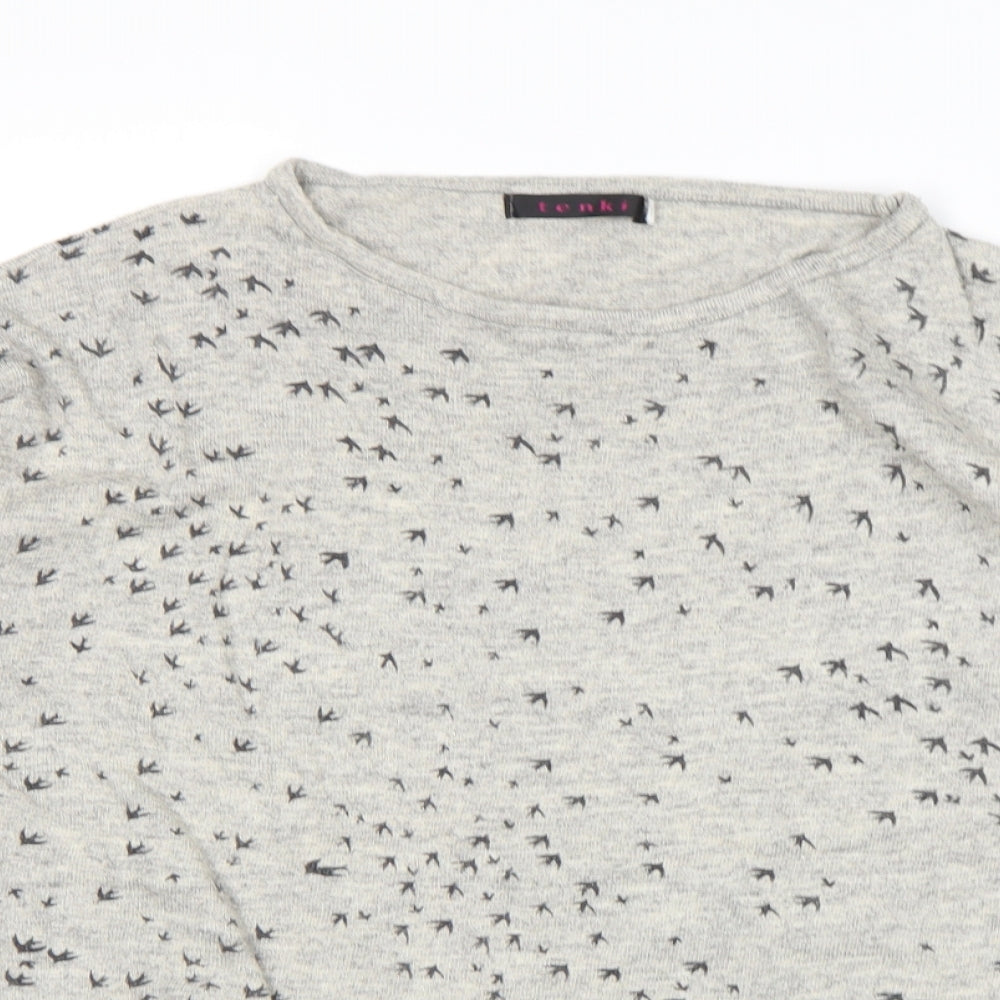 Womens UK Size S Tenki Grey Pullover Jumper