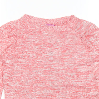 Aqua Womens Pink   Pullover Jumper Size L