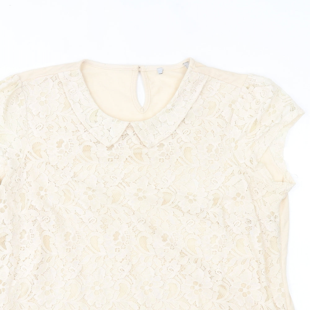 George Womens Beige   Basic Blouse Size 16